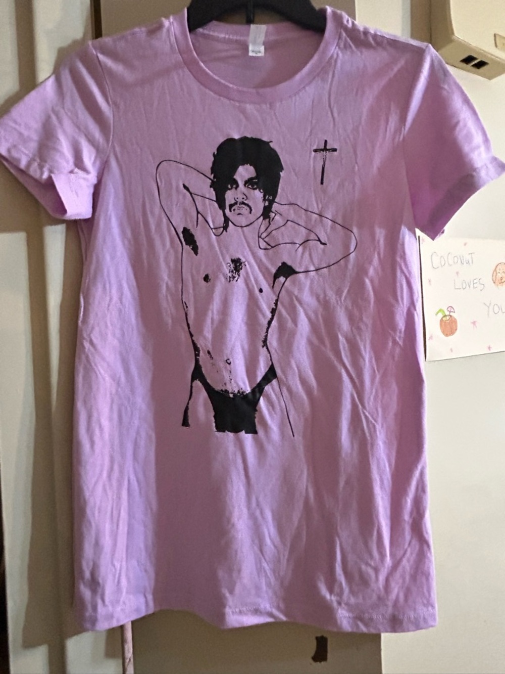 Bella Canvas Lilac Short Sleeve Graphic Tee with Prince music tee size M